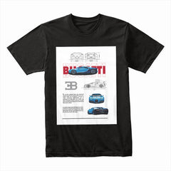 Bugatti EB Blueprint – Hypercar Enthusiast T-Shirt