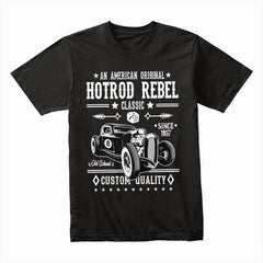 Hotrod Rebel 1957 T-Shirt – Vintage Classic Car Old School Custom Quality Tee