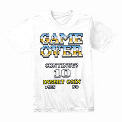 Retro Arcade Game Over" T-Shirt – Classic Pixel Design for Gamers