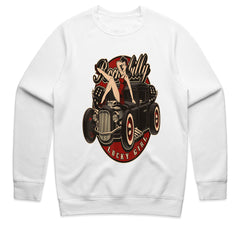 Rockabilly Lucky Girl Hot Rod T-Shirt – Vintage Pin-Up & Classic Car Retro Tee