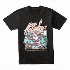 Hoop A Holidays Basketball Santa Tee – Fun Christmas Sports Shirt