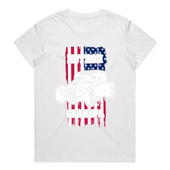 Hot Rod Grandpa T-Shirt – Vintage Classic Car & American Flag Muscle Car Tee