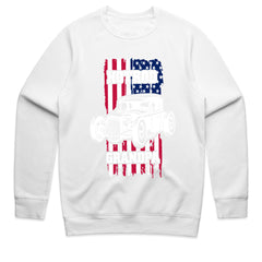 Hot Rod Grandpa T-Shirt – Vintage Classic Car & American Flag Muscle Car Tee