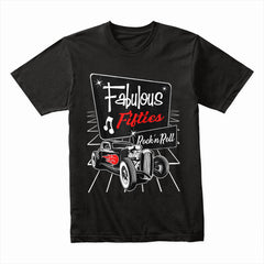 Fabulous Fifties Rock 'n Roll – Retro Hot Rod T-Shirt