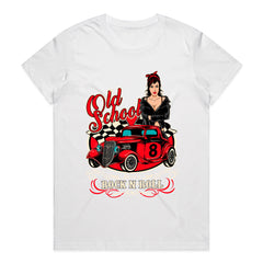 Old School Rock 'n Roll Hot Rod – Retro Pin-Up T-Shirt