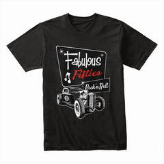 Fabulous Fifties Rock ‘n’ Roll Hot Rod T-Shirt – Vintage 50s Classic Car Tee
