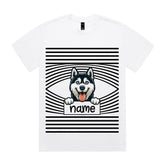 Personalized Siberian Husky Peek-a-Boo T-Shirt