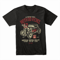 Hot Rod Rebel Route 66 T-Shirt – Vintage American Custom Car Tee