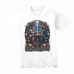 Divine Strategy T-Shirt – Mythological Chess Battle of the Gods