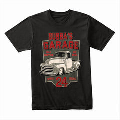 Bubba’s Garage T-Shirt – Vintage Hot Rod Classic Truck Tee!