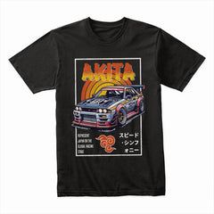 Akita Speed Demon – Retro JDM Racing Tee