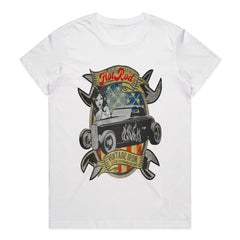 Hot Rod Vintage Iron T-Shirt – Classic California Custom Car & Pin-Up Retro Design
