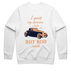 "I Spent My Stimulus Check on Hot Rod Parts" T-Shirt – Funny Classic Car Enthusiast Tee
