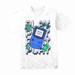 Retro Handheld Gamer T-Shirt – "Play Play Play" Pixel Art Tee