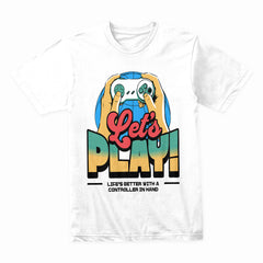 Retro "Let’s Play" Gaming T-Shirt – Vintage Gamer Aesthetic