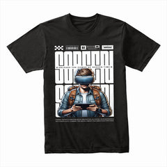 Unleash the Power of Screen Time" VR Gaming T-Shirt – Futuristic Gamer Design