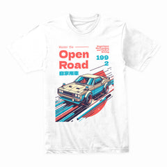 OPEN ROAD T-Shirt – Retro JDM Skyline Speed Legend