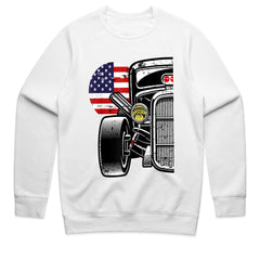 πΊπΈ Vintage Hot Rod T-Shirt β Classic American Flag Muscle Car Enthusiast Tee