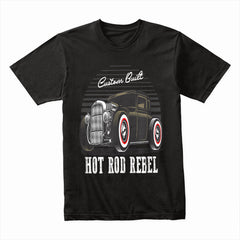Custom Built Hot Rod Rebel T-Shirt – Vintage Rat Rod Classic Car Tee