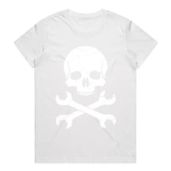 Skull & Crossed Wrenches T-Shirt – Vintage Mechanic & Rat Rod Enthusiast Tee