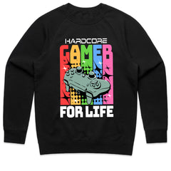 Hardcore Gamer for Life - Retro Gaming T-Shirt