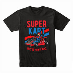 Super Kart Racing T-Shirt – Retro Gamer & Go-Kart Enthusiast Tee!