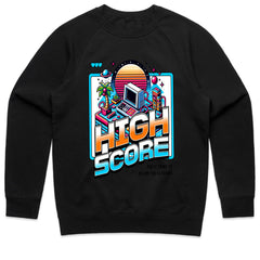 High Score - Retro Arcade Sunset Gaming T-Shirt