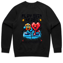 Play with Heart - Retro Pixel Art Gamer T-Shirt