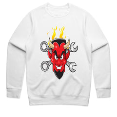 Hot Rod Devil – Wrenches & Flames" Mechanic & Car Enthusiast T-Shirt