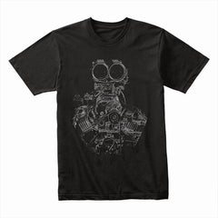 Blown V8 Engine Blueprint – Vintage Hot Rod T-Shirt