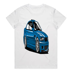 Blue E46 M3 Stance T-Shirt – Ultimate Euro Car Enthusiast Apparel