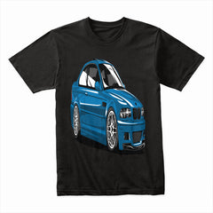Blue E46 M3 Stance T-Shirt – Ultimate Euro Car Enthusiast Apparel