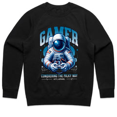 Astronaut Gamer T-Shirt – "Conquering the Milky Way" Space Gaming Tee