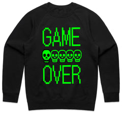 Retro Pixel "Game Over" T-Shirt – Neon Skull Gamer Tee