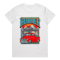 Vintage "Hubber" Hot Rod Truck T-Shirt – Classic GMC Pickup & Train Scene