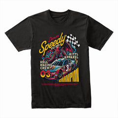 Demon Speedy Racing T-Shirt – Hell Racing Crew Champion Tee