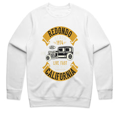 Vintage Redondo Beach California Hot Rod T-Shirt – Classic 1974 Retro Car Shop Design