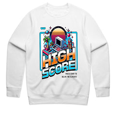 High Score - Retro Arcade Sunset Gaming T-Shirt