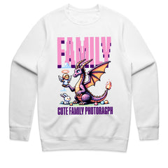 Pixel Art Family Dragon T-Shirt – Cute Retro Gaming Fantasy