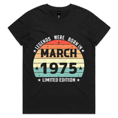 Legends Were Born in March 1975 T-Shirt
