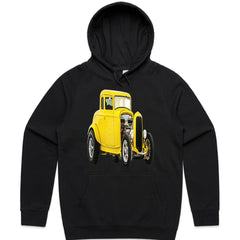 1930s Yellow Hot Rod T-Shirt – Classic Vintage Muscle Car Racer Tee