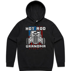 Hot Rod Grandma T-Shirt – Vintage Car & American Flag Muscle Car Tee