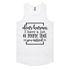 Dear Karma, I Have a List of People That You Missed