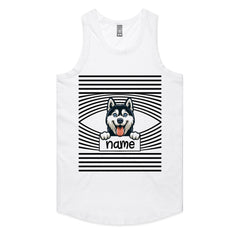 Personalized Siberian Husky Peek-a-Boo T-Shirt