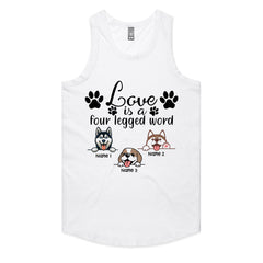 Personalized "Love is a Four Legged Word" T-Shirt