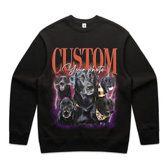 Retro Vintage Portrait Bootleg shirt, Personalized with Your Own Dog or Cat Photo, Gift for Dad Mom