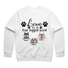 Personalized "Love is a Four Legged Word" T-Shirt