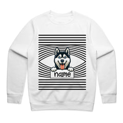 Personalized Siberian Husky Peek-a-Boo T-Shirt
