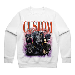 Retro Vintage Portrait Bootleg shirt, Personalized with Your Own Dog or Cat Photo, Gift for Dad Mom