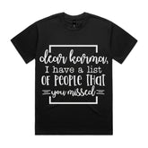 Dear Karma, I Have a List of People That You Missed